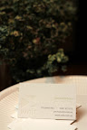 a letter pressed whit. business card